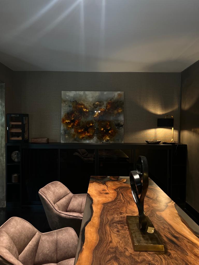 Walnoothout epoxy tafel