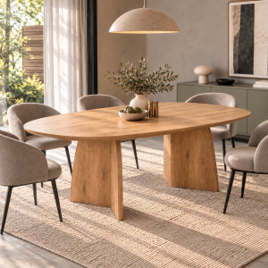 Eikenhouten tafel Deens ovaal