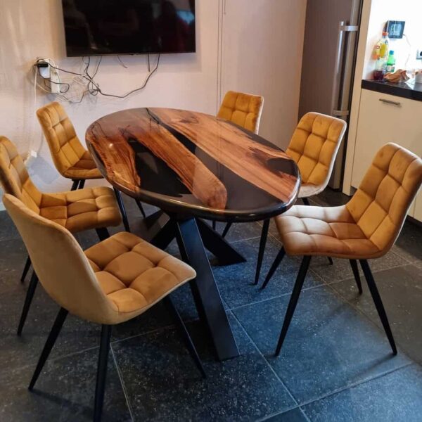 Ovale eettafel epoxy - Afbeelding 2