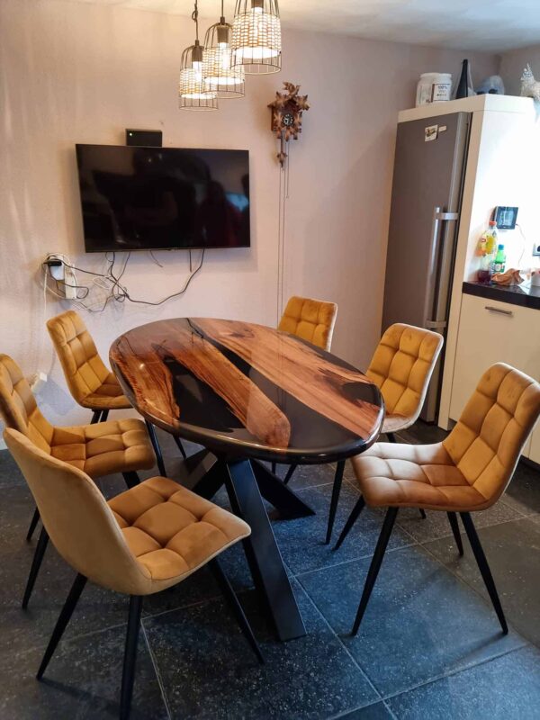 Ovale eettafel epoxy - Afbeelding 5