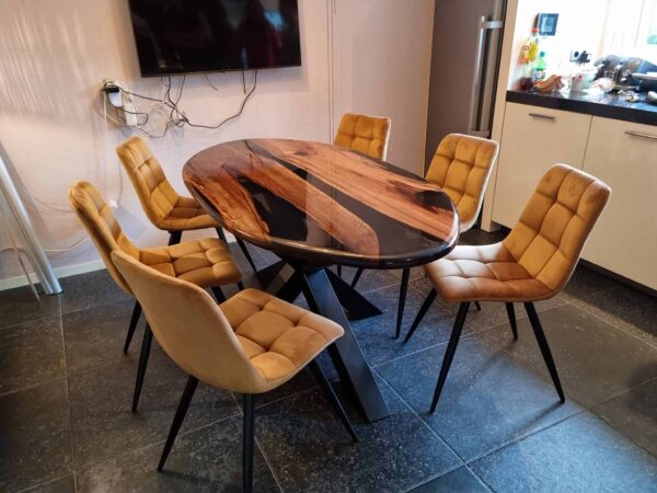 Ovale eettafel epoxy - Afbeelding 4