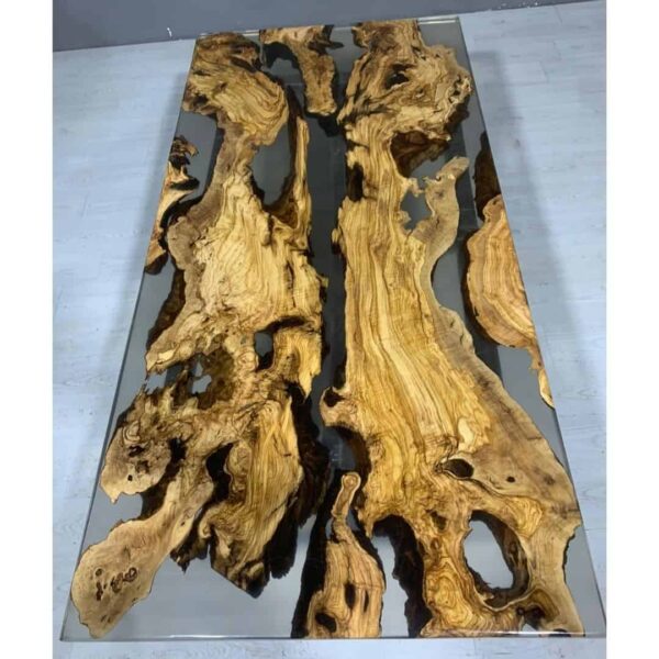 Epoxy tafel olijfhout - Afbeelding 2