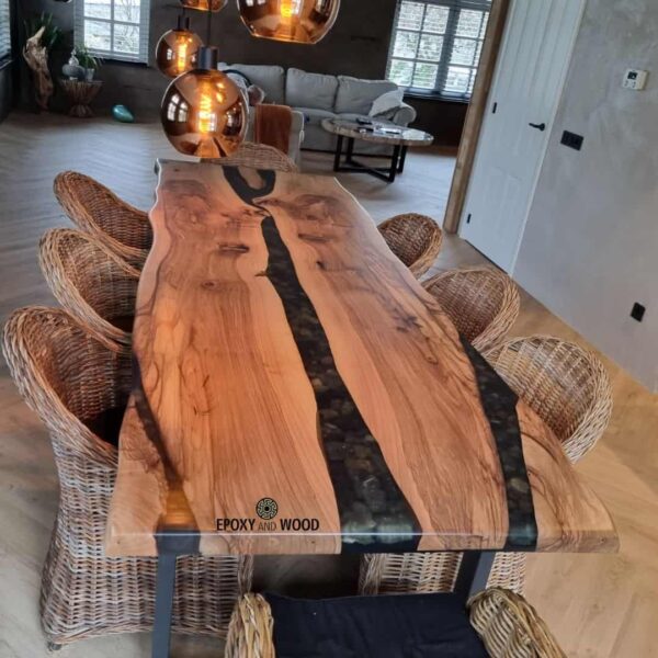 Epoxy rivier tafel - Afbeelding 6