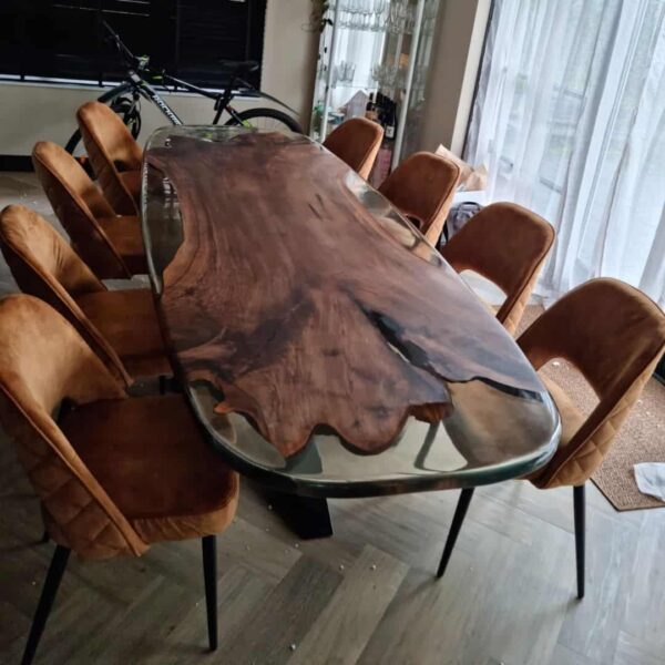 Transparante epoxy tafel