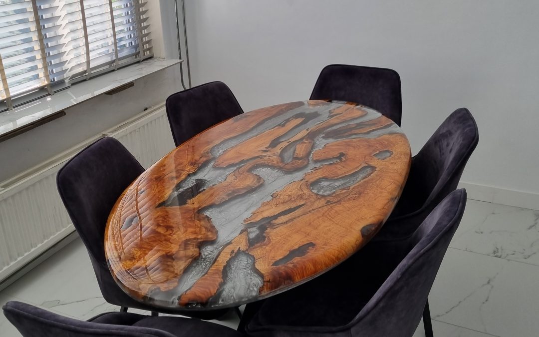 oval epoxy eettafel