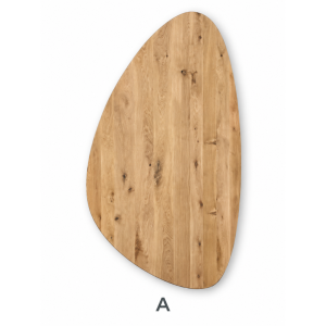Kiezelvormige eiken tafel