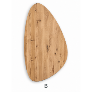 Kiezelvormige eiken tafel