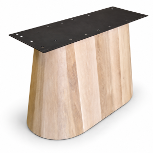 Kiezelvormige eiken tafel