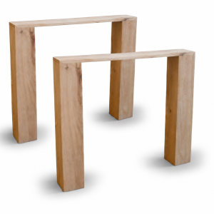Kiezelvormige eiken tafel
