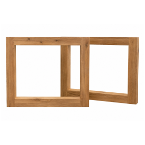 Kiezelvormige eiken tafel