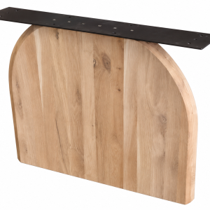 Kiezelvormige eiken tafel