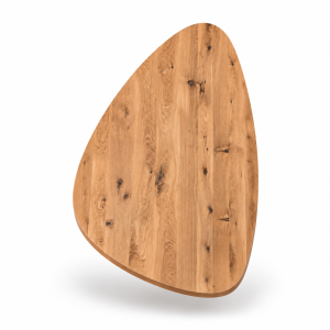 Kiezelvormige eiken tafel